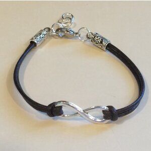 Leather infinity bracelet